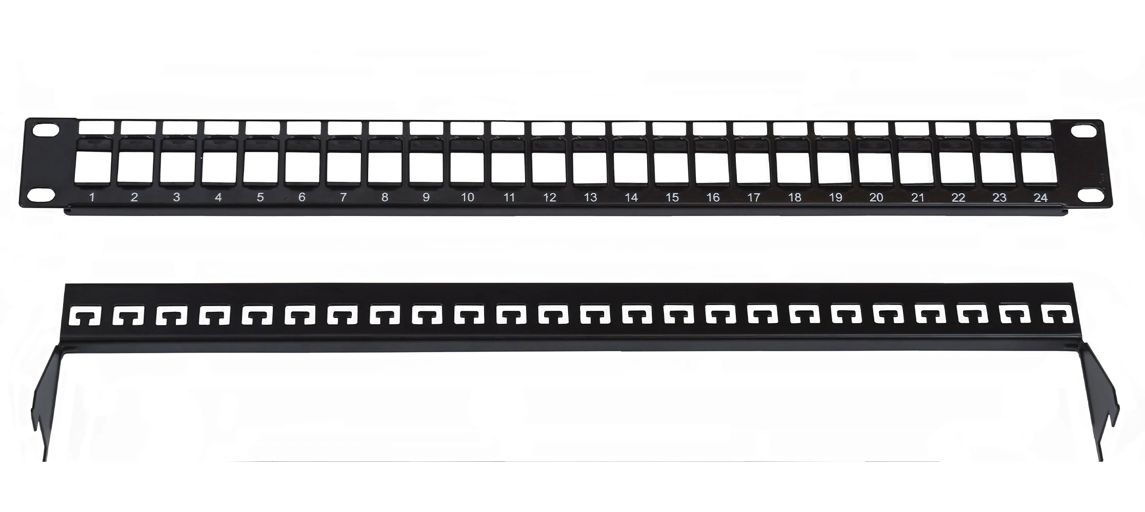 1U 24-PORT KEYSTONE PATCH PANEL