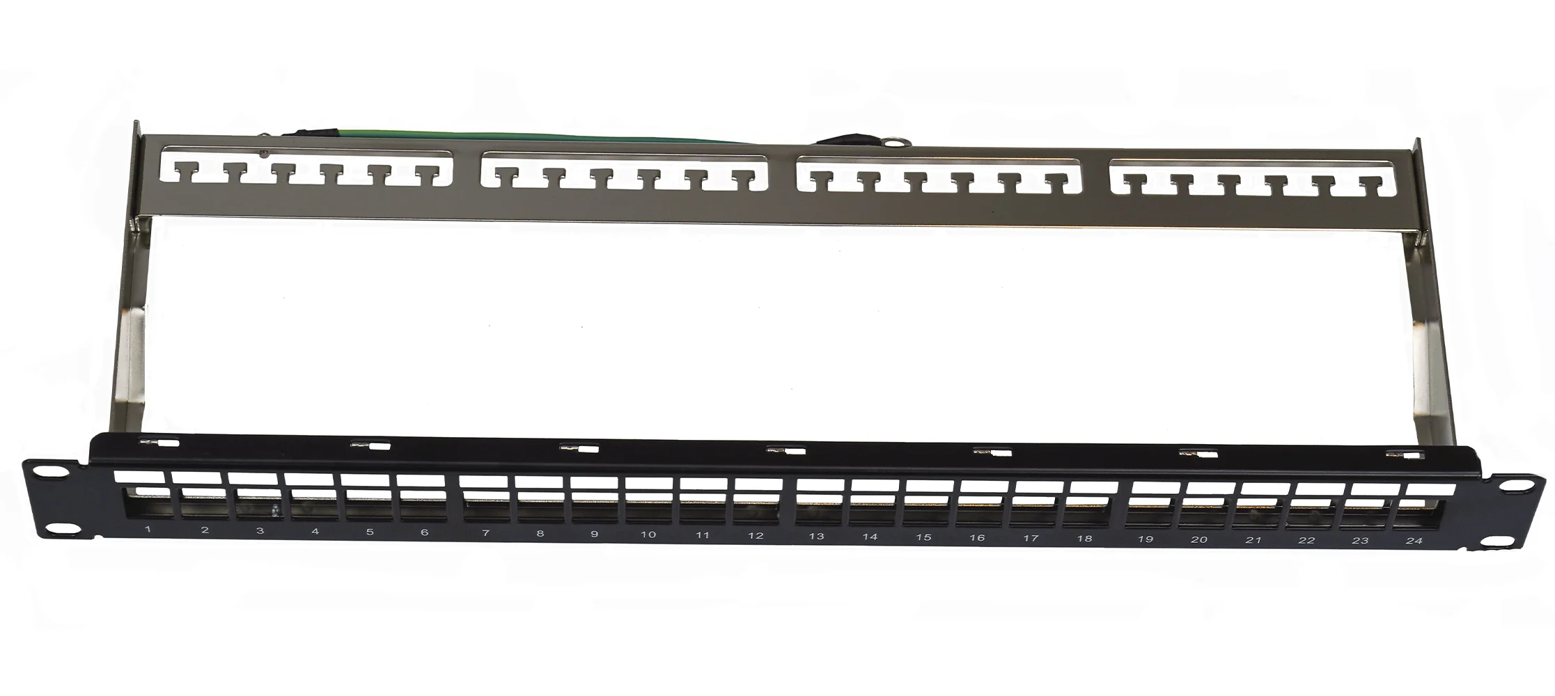 1U 24-PORT SHIELDED UNLOADED PATCH PANEL