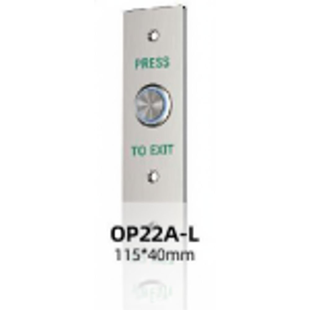 OP22A-L Stainless Steel Panel Exit Button With Led Light.