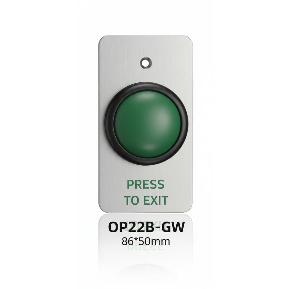 OP22B-GW Stainless Steel Panel Exit Button With Big Abs Button.