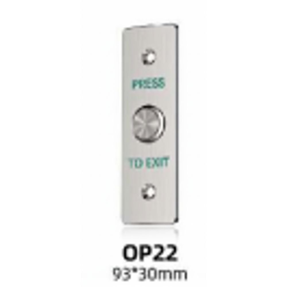 OP22 Stainless Steel Panel Exit Button.