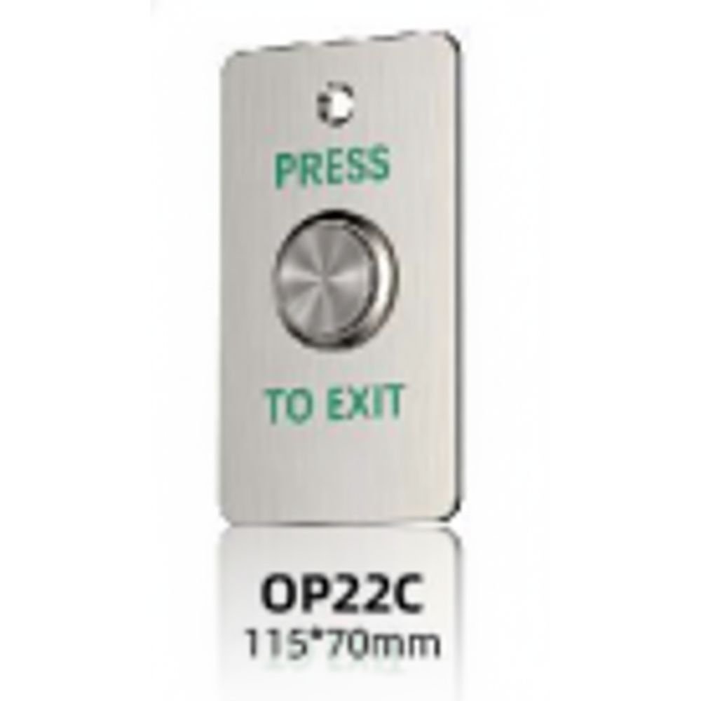 OP22C Stainless Steel Panel Exit Button.