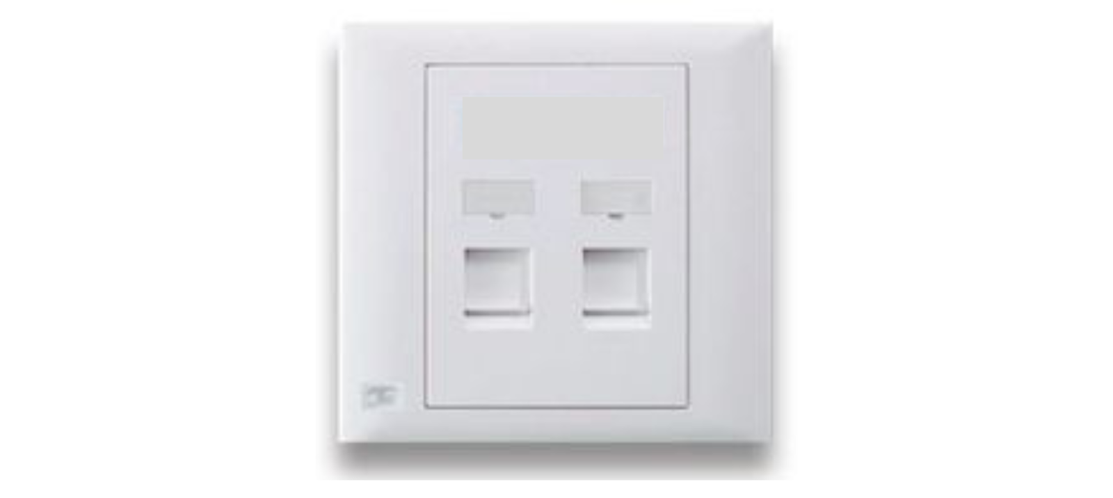 UK SINGLE GANG SHUTTERED FLUSH FACEPLATE