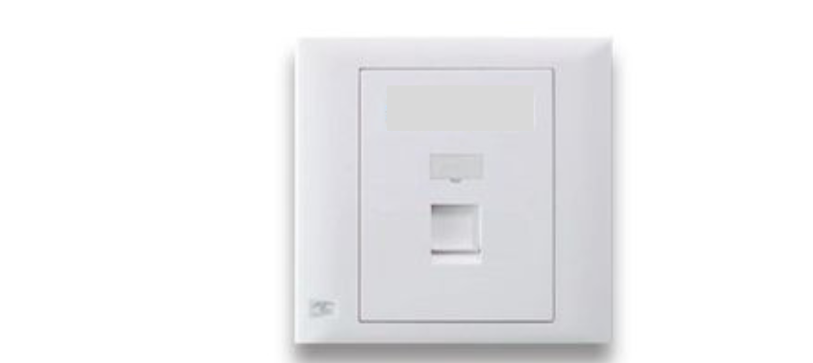 UK DUAL GANG SHUTTERED FLUSH FACEPLATE