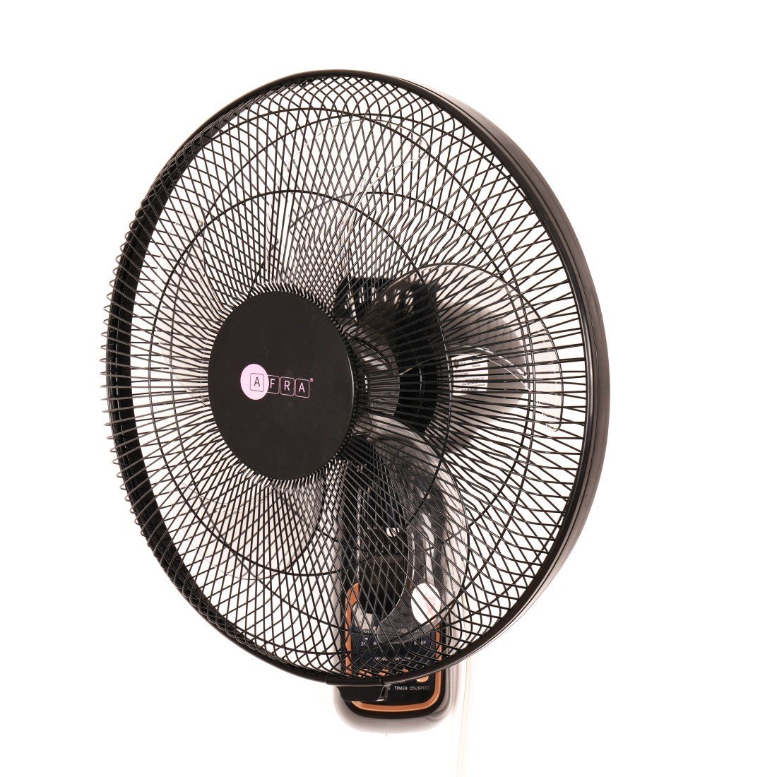 AFRA 16-Inch Wall Mount Fan, 60W, 1250 RPM, 3-Speed Remote, 90 Oscillation AF-1612WFBG, 2Y Warranty