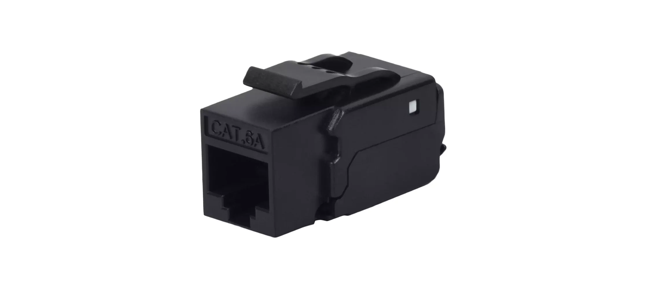 CAT 6A UTP 90-DEGREE TOOLLESS KEYSTONE JACK
