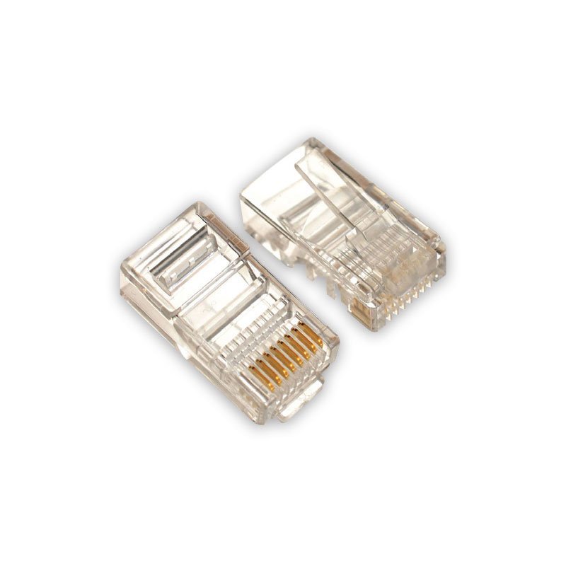 CAT 6A RJ45 8P8C MODULAR PLUG WITH TRANSPARENT BOOT