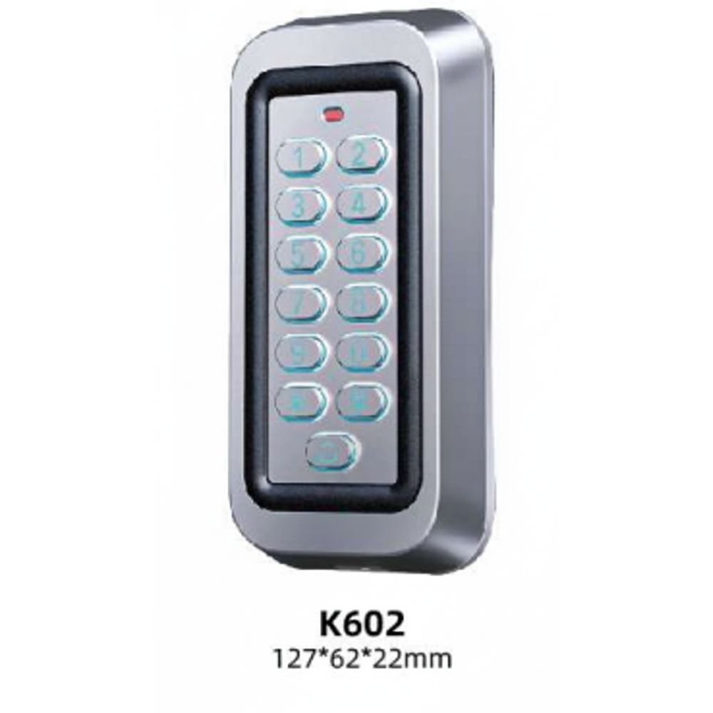 K602 Ice-Blue Luminous Keyboards Metal Access Control.