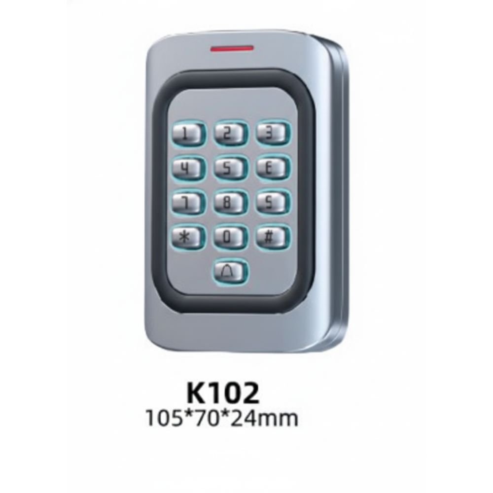 K102 Ice-Blue Luminous Keyboards Metal Access Control.