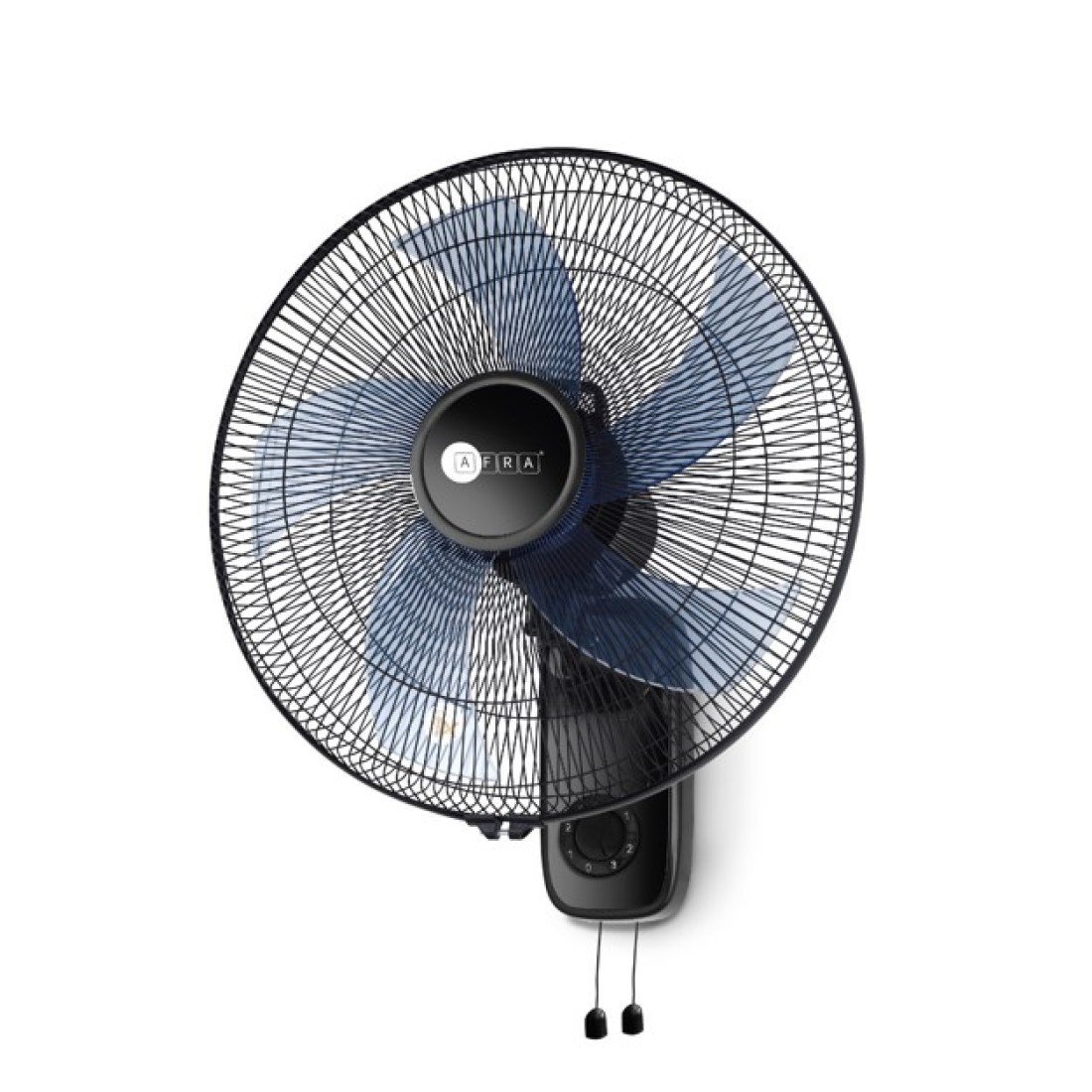 AFRA 16-Inch Wall Mount Fan, 60W, 1250 RPM, 3-Speed Settings, 90 Oscillation AF-1612WFBK, 2Y Warranty