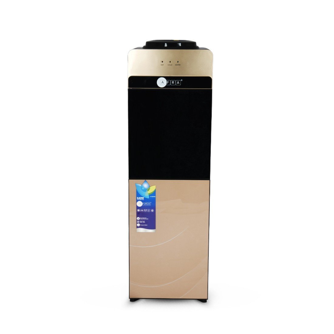 AFRA Top Loading Water Dispenser AF-9820WDGD 550W Hot & 90W Cold, Bottom Cabinet, 2L/h Cooling