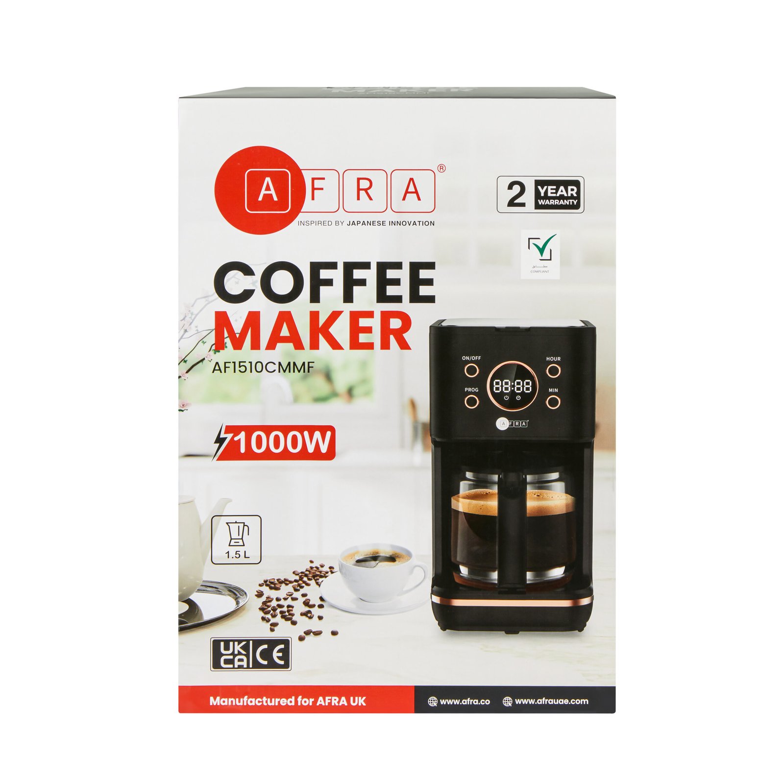 AFRA Coffee Maker 1000W, 1.5L box