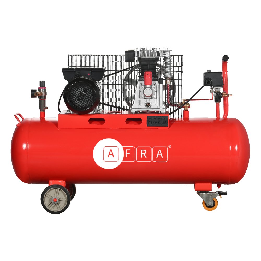 AFRA Air Compressor Machine 100L, 2HP/1.5kW, 8 Bar, 480 L/min, Single Phase, 220–240V 50/60Hz, AFT-ACP-100L with 1 year warranty